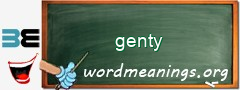 WordMeaning blackboard for genty
